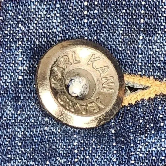 Karl Kani Men's Denim Jean Jacket Large Trucker Button Front Retro HipHop Urban - Picture 4 of 16